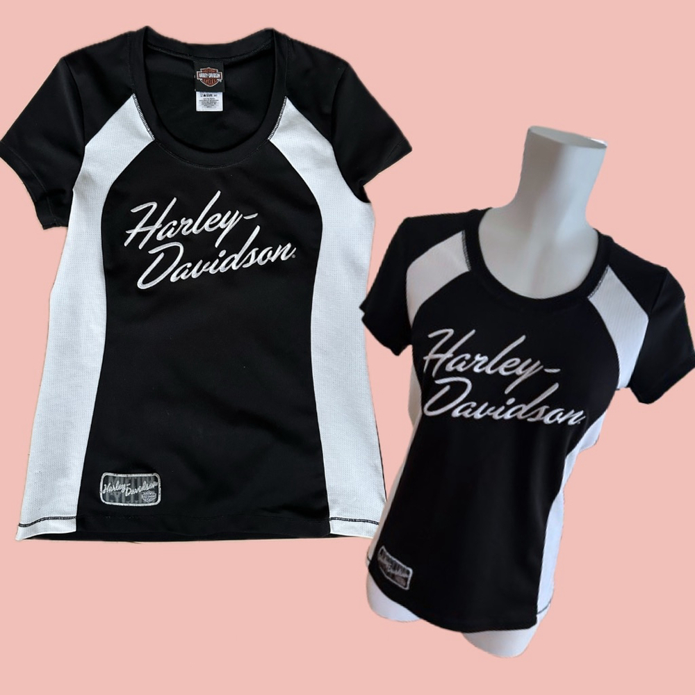 Harley-Davidson Women’s Sport Top S Black White – Athletic Tee